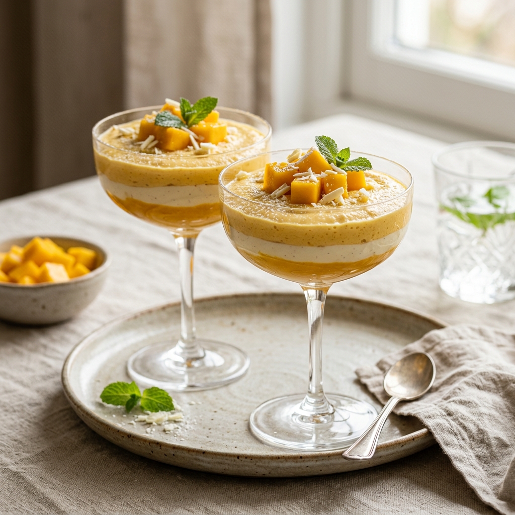 Velvety Mango Cardamom Mousse